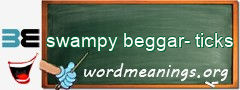 WordMeaning blackboard for swampy beggar-ticks